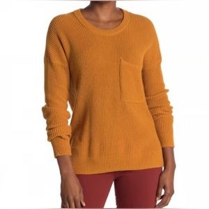 Madewell Thompson Picker pullover sweater rich autumn yellow size XS